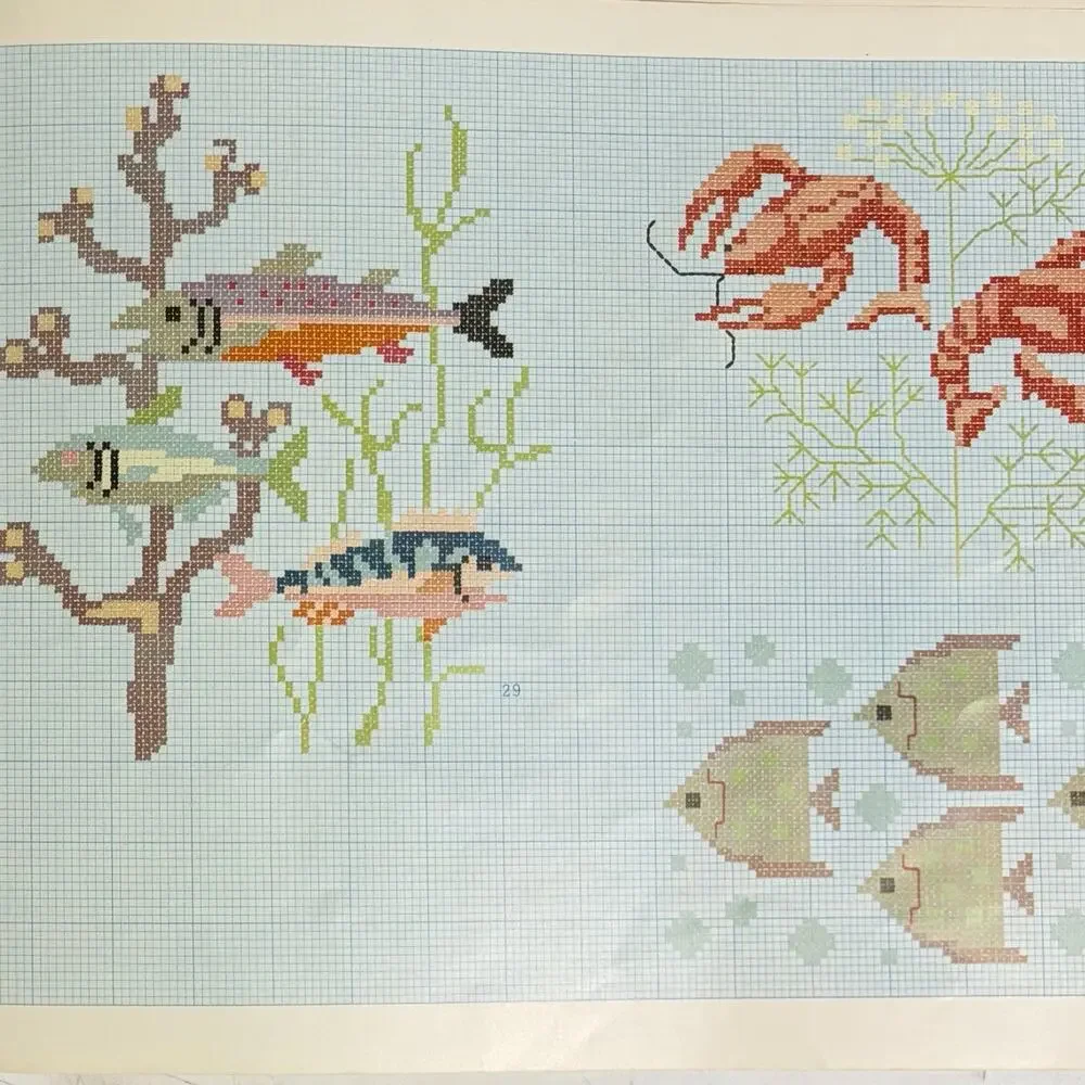 Vtg POINT DE CROIX 9me Serie & FLORA FAUNA Lawergren Cross Stitch DMC Book Lot